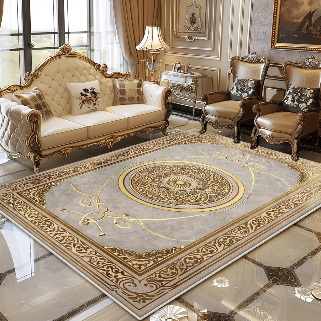 European Luxury Living Room Carpet Soft Fluffy Floor Rug