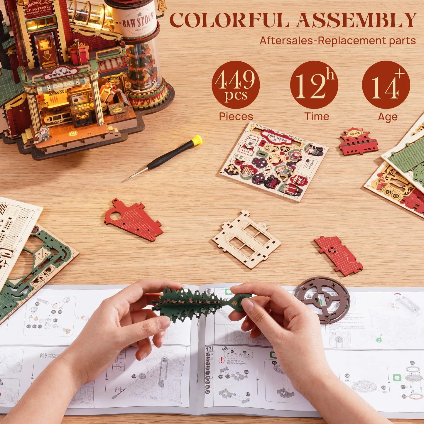 Robotime Rokr Dream 3D Wooden Puzzle with Light and Music