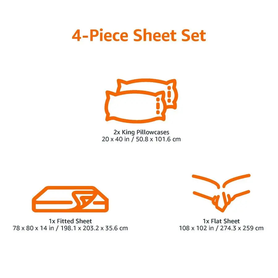 Cotton Jersey Bed Sheets Set 4 Piece