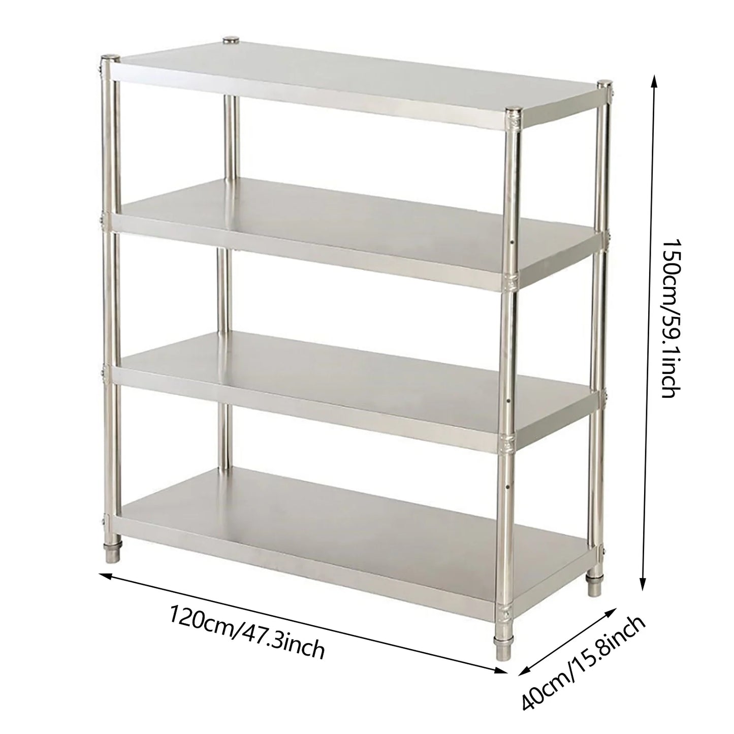 Stainless Steel Kitchen Storage Rack Heavy Duty Microwave Shelf