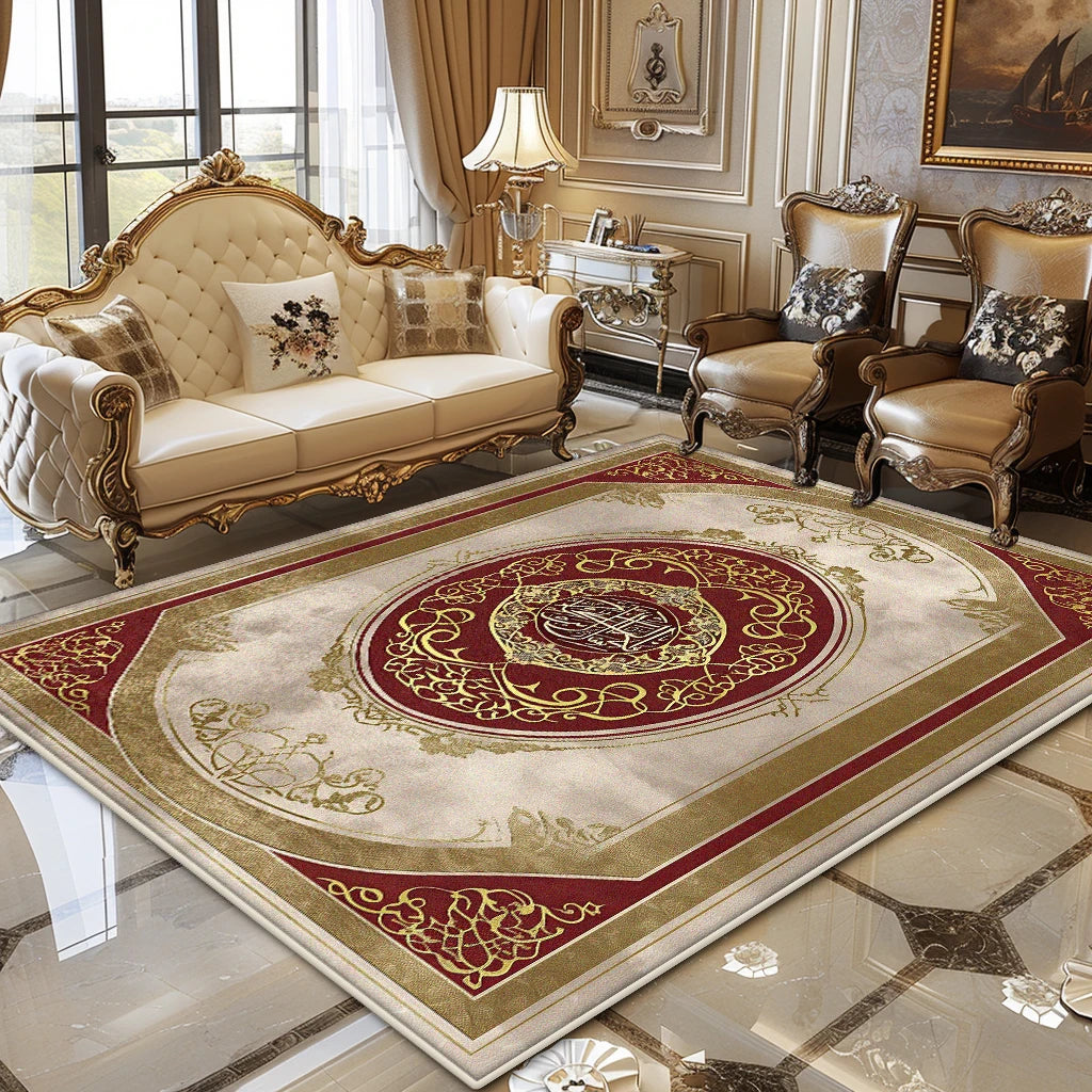 European Luxury Living Room Carpet Soft Fluffy Floor Rug