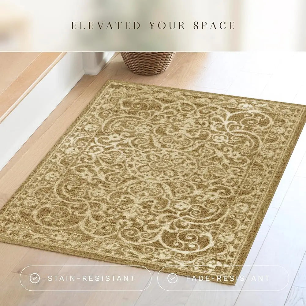 DIXSG Pelham Vintage Kitchen Rugs Non Slip Area Carpet
