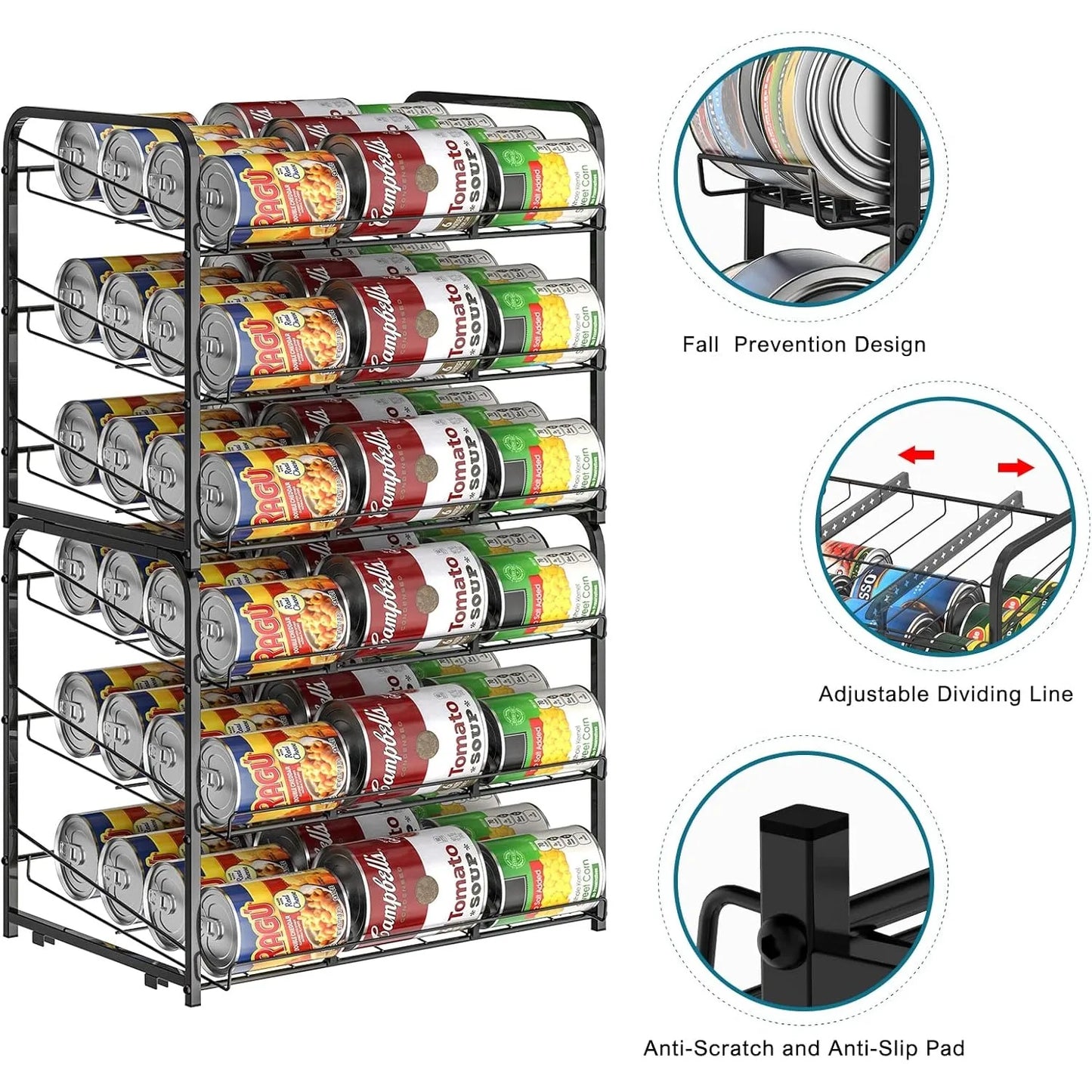 Stackable Can Organizer 2-Pack For 36 Cans