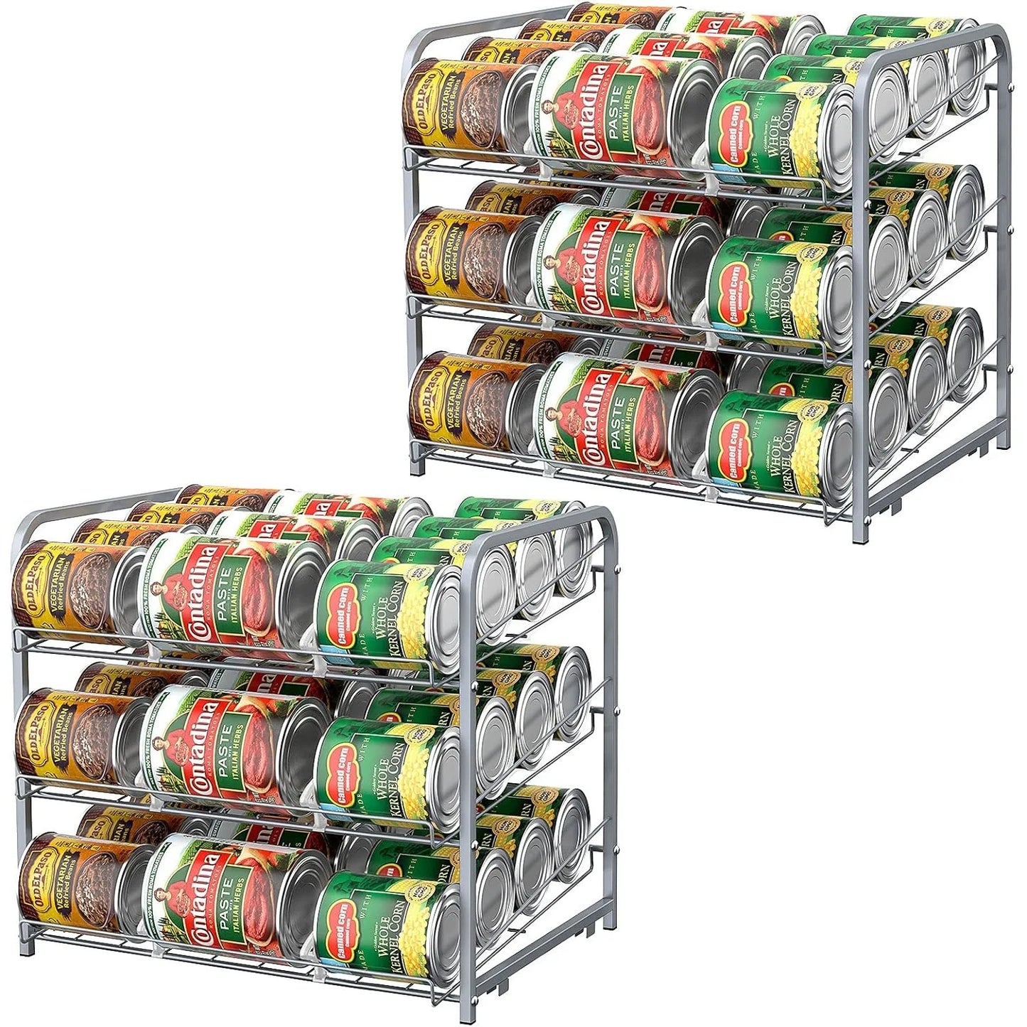 Stackable Can Organizer 2-Pack For 36 Cans