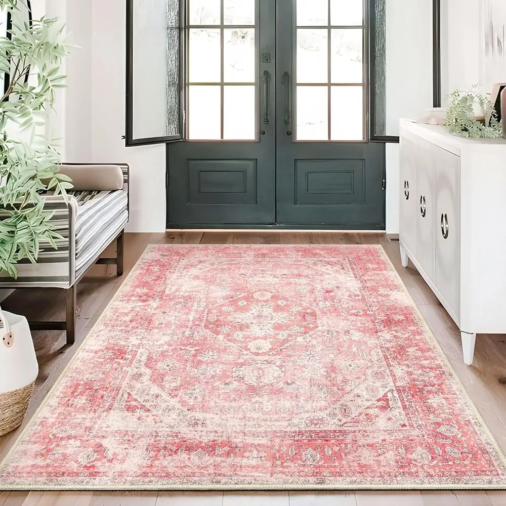 Bohemian Area Rug For Girls Bedroom Washable Non Slip