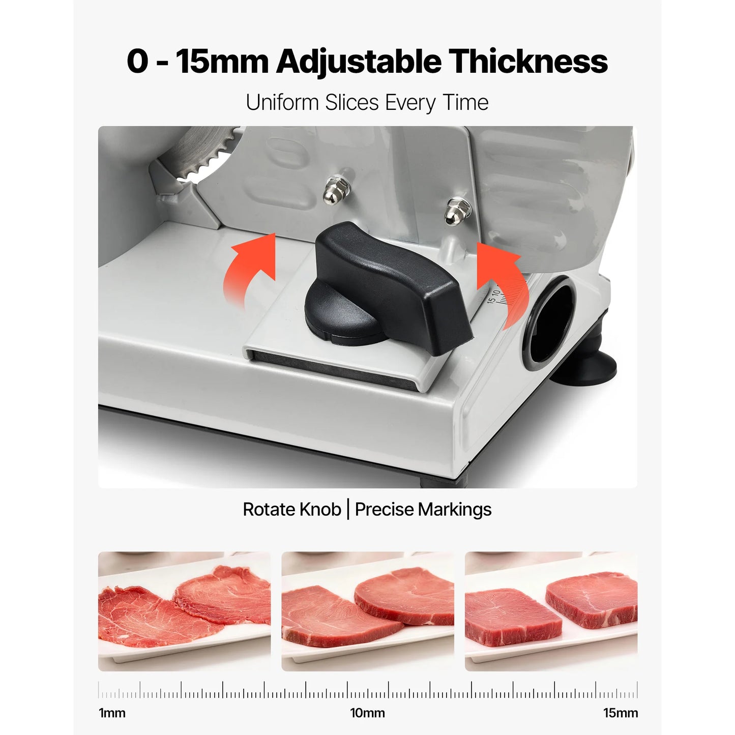 SucceBuy Electric Meat Slicer With SUS420 Blades For Deli