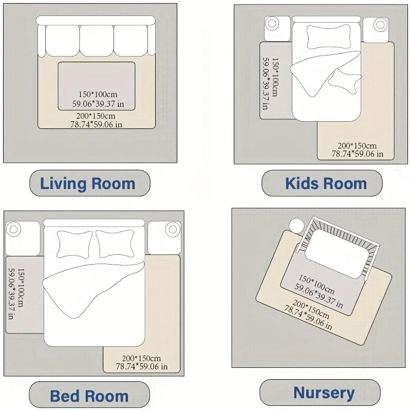 Huloo Sleep Memory Foam Playpen Mat With Non-slip Bottom