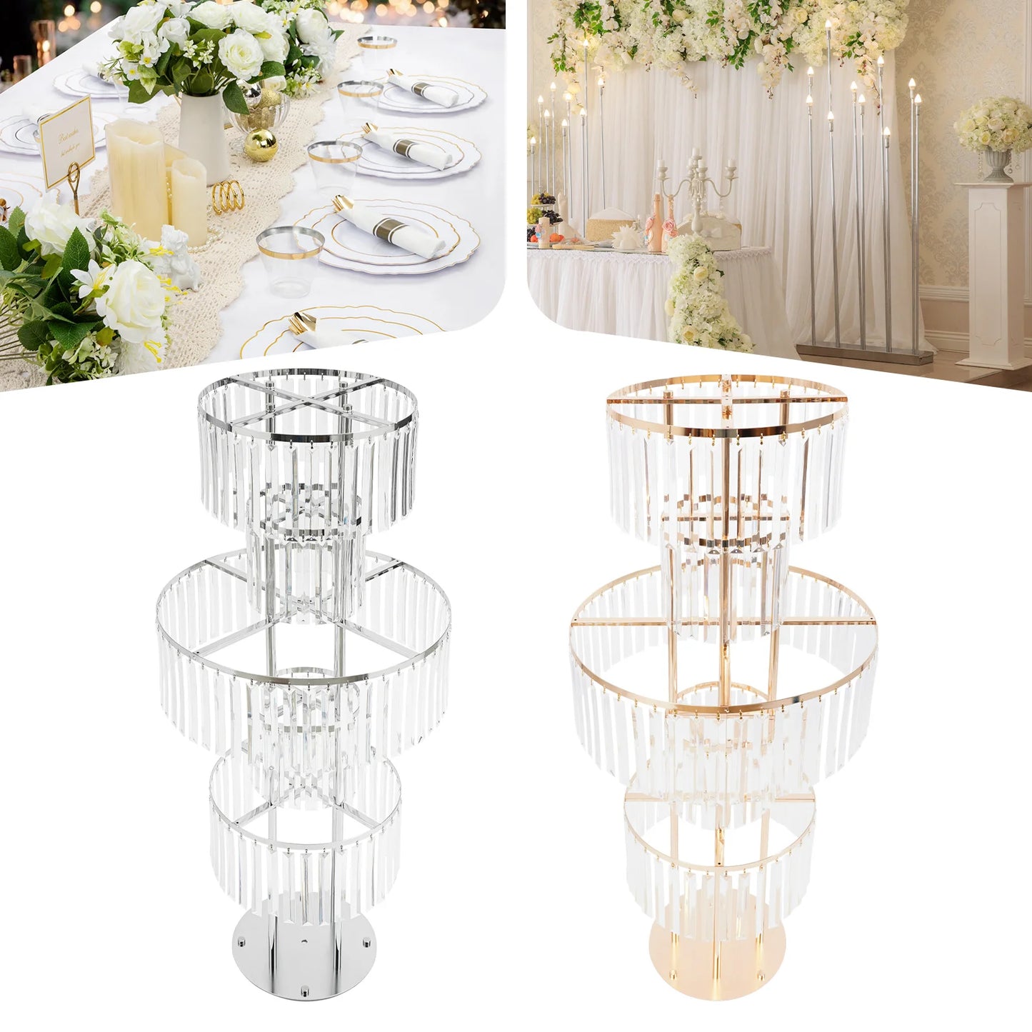 5-Tier Wedding Centerpiece Stand Acrylic Flower Vase