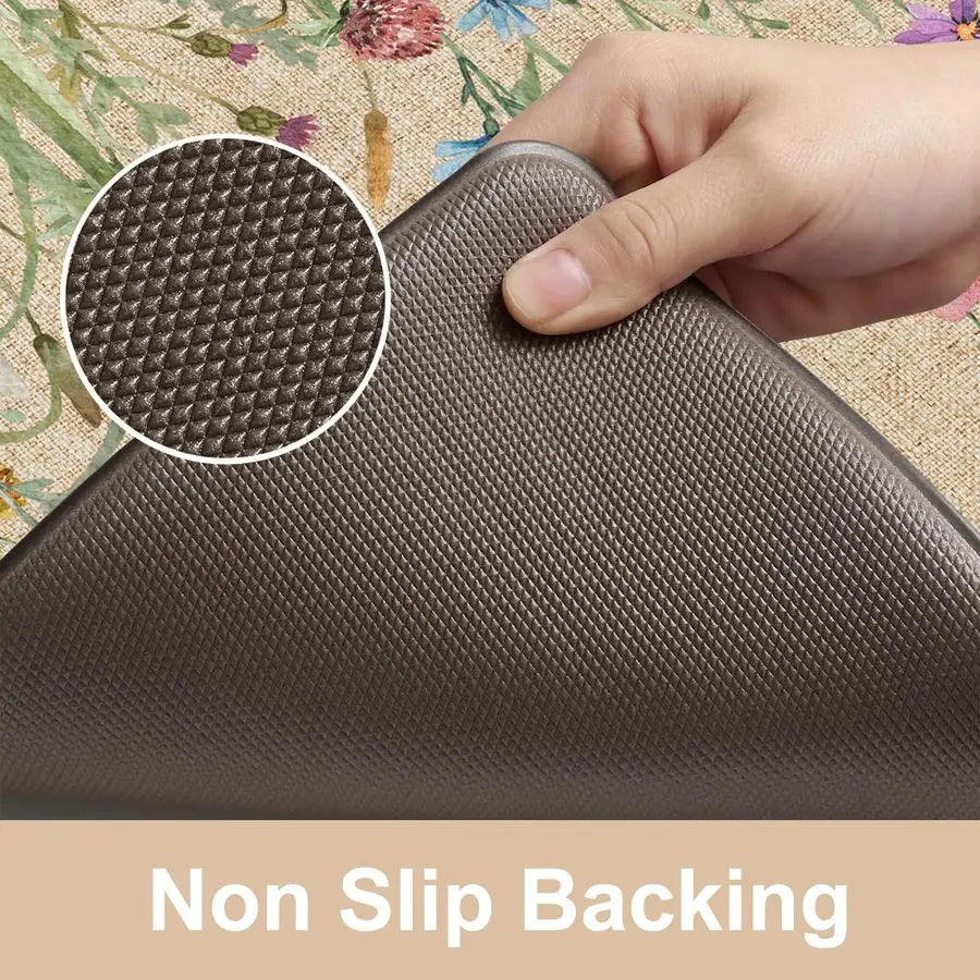 Anti Fatigue Kitchen Mat Floral Set Cushioned Non Slip