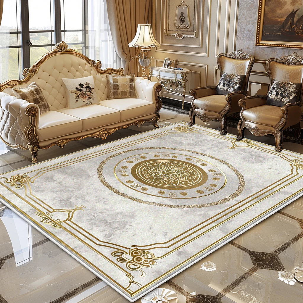 European Luxury Living Room Carpet Soft Fluffy Floor Rug