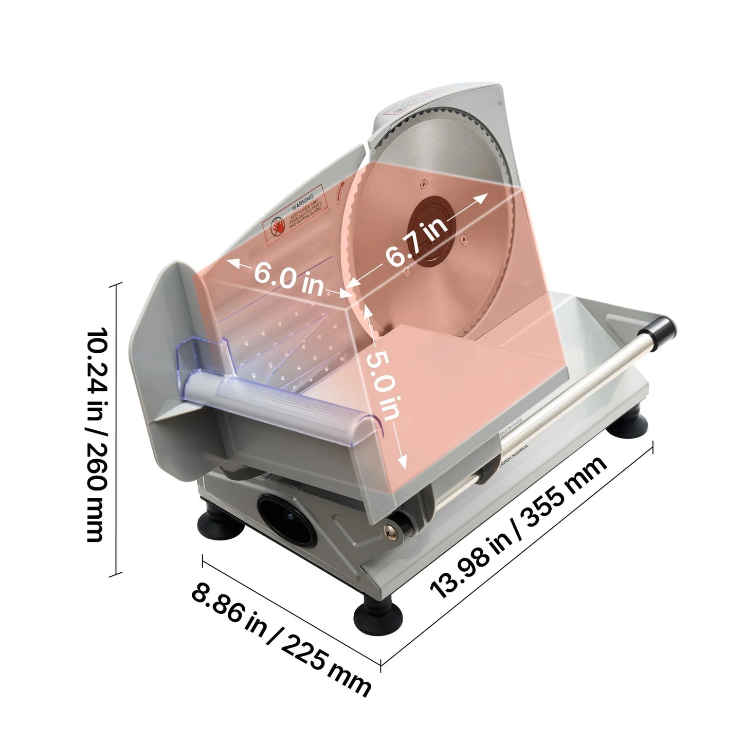 SucceBuy Electric Meat Slicer With SUS420 Blades For Deli