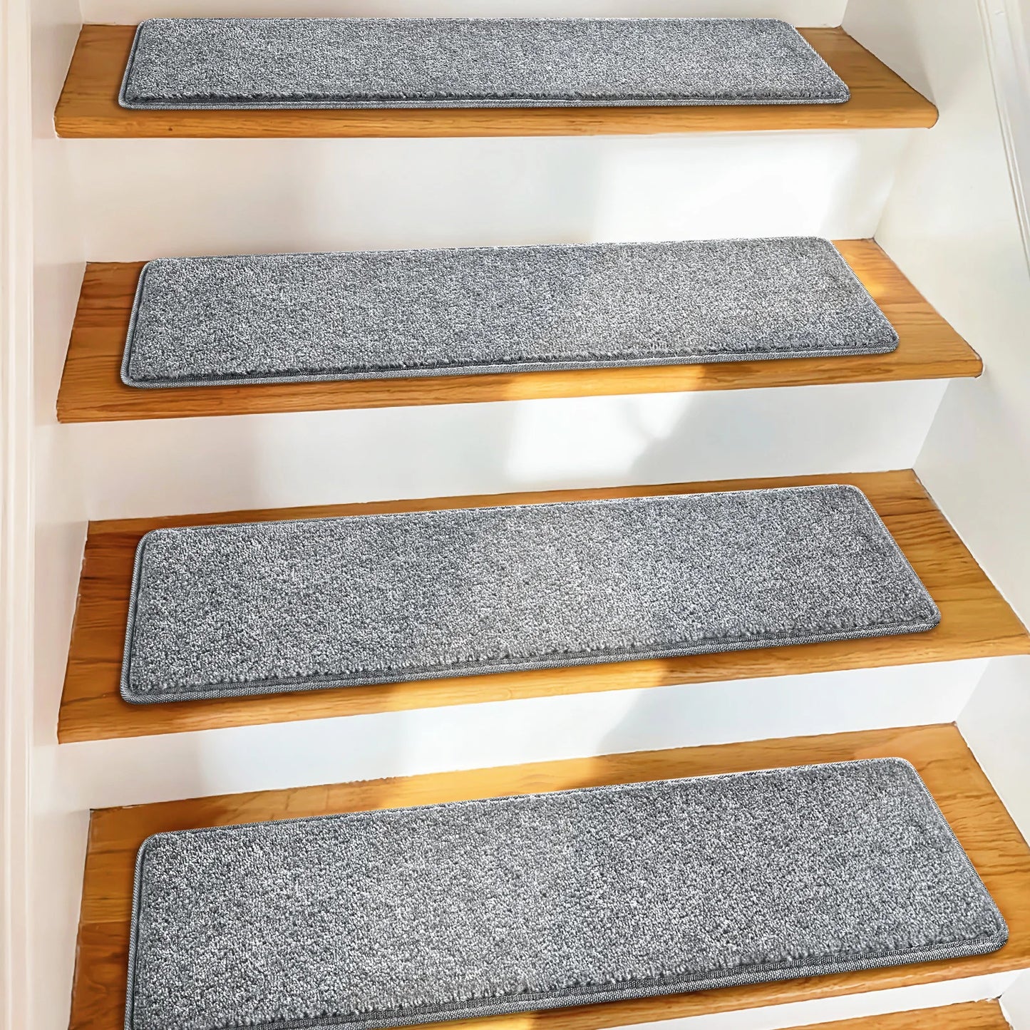 NONECN Luxury Carpet Stair Treads Non Slip Indoor Protectors