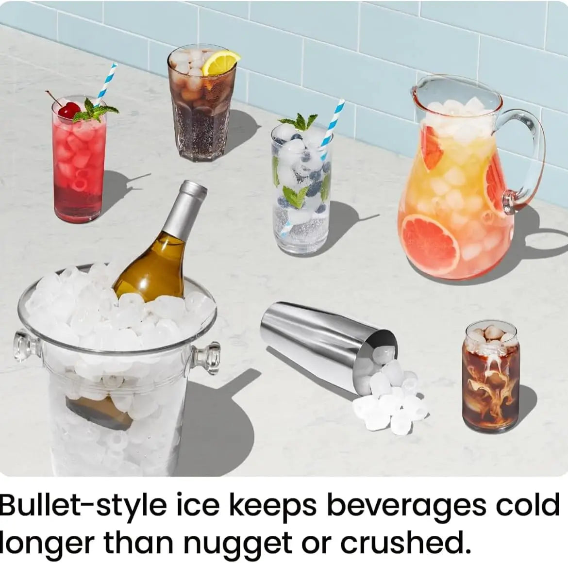 Portable Ice Maker Countertop Self Cleaning Home Kitchen Office