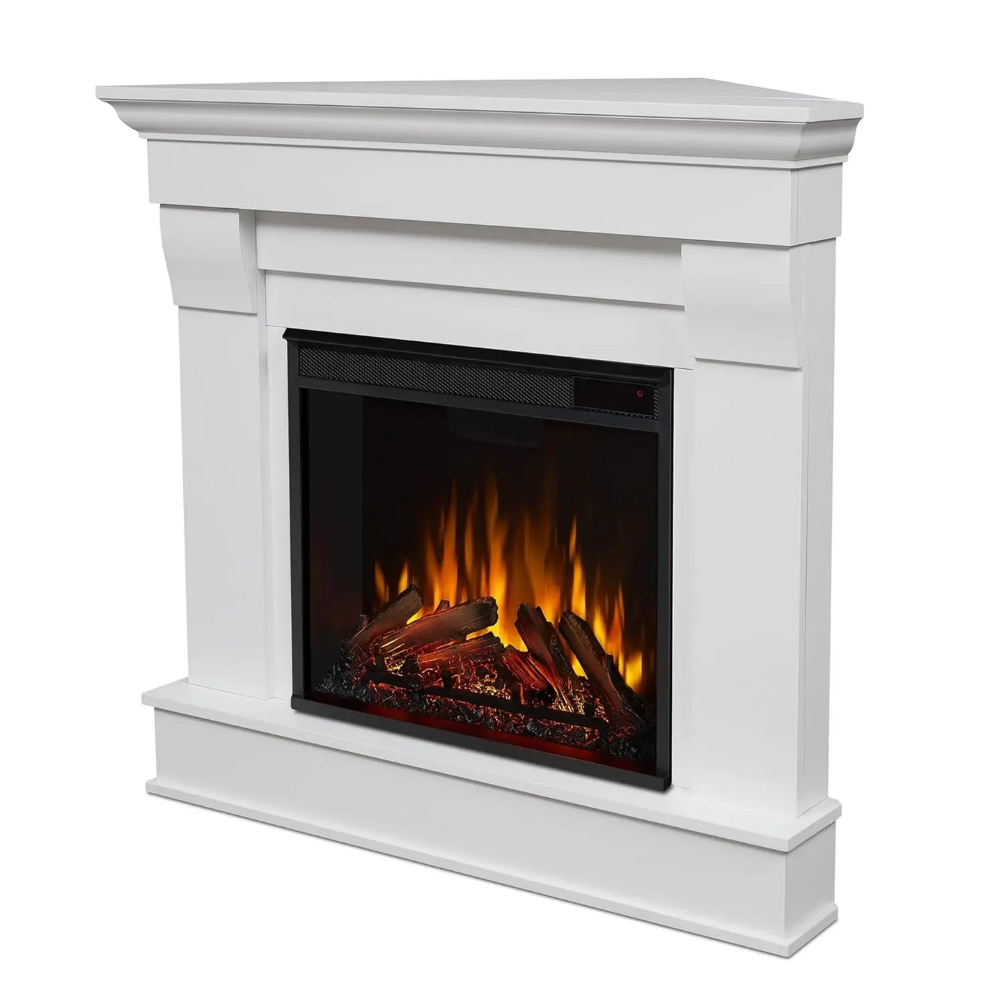 Chateau Corner Electric Fireplace With Mantel And Replaceable Insert