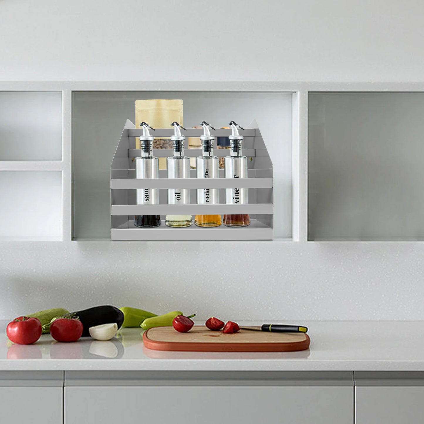 Two Tier Pull Down Cabinet Organizer For Under Sink With 10 Kg Load Capacity