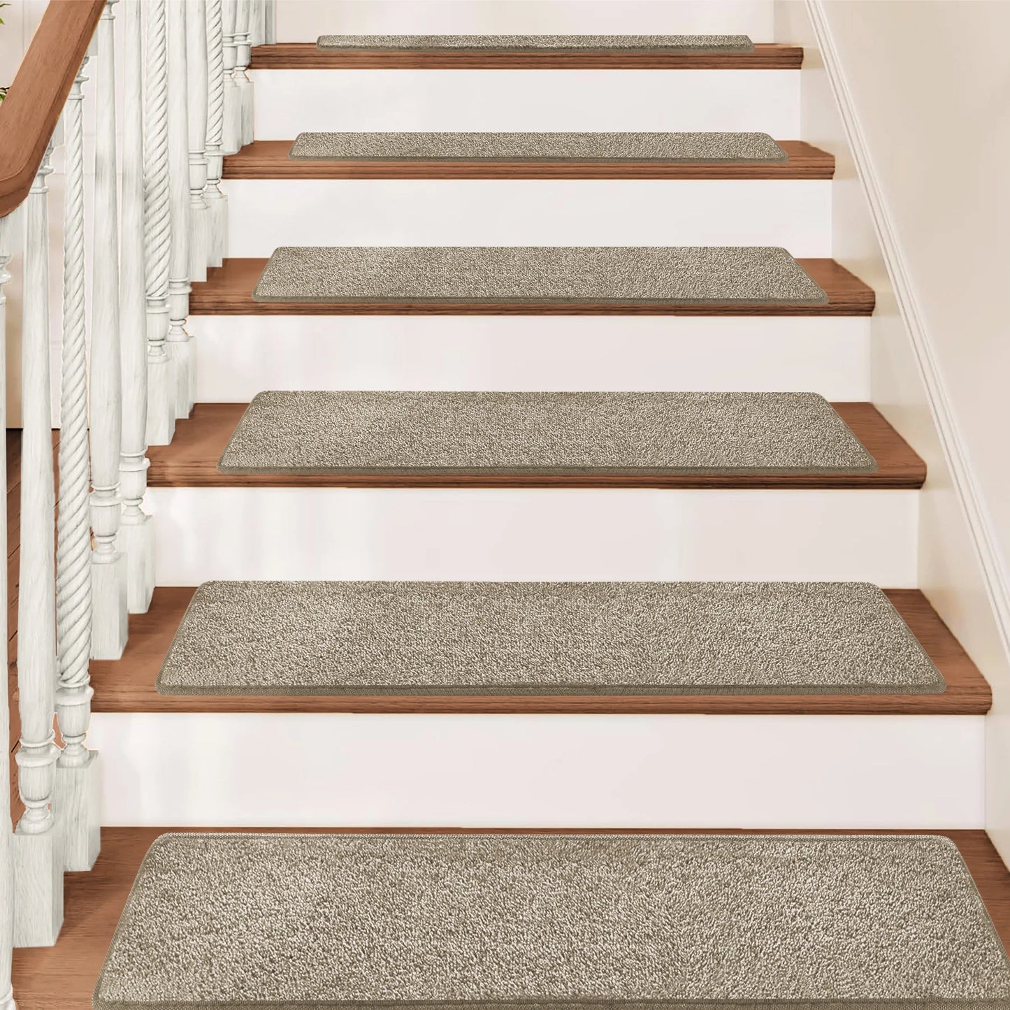 NONECN Luxury Carpet Stair Treads Non Slip Indoor Protectors