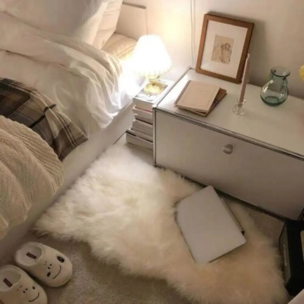 Washable Fluffy Faux Fur Shag Carpet Non Slip For Bedroom