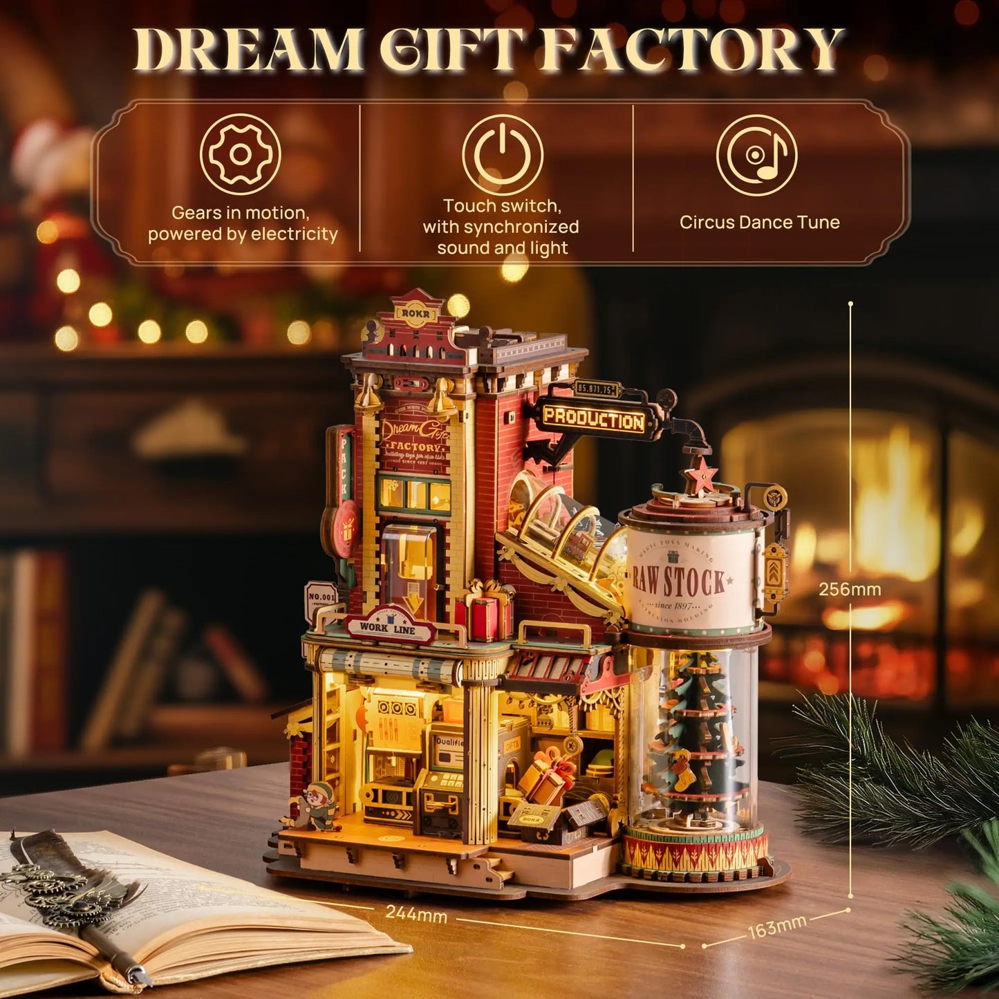 Robotime Rokr Dream 3D Wooden Puzzle with Light and Music