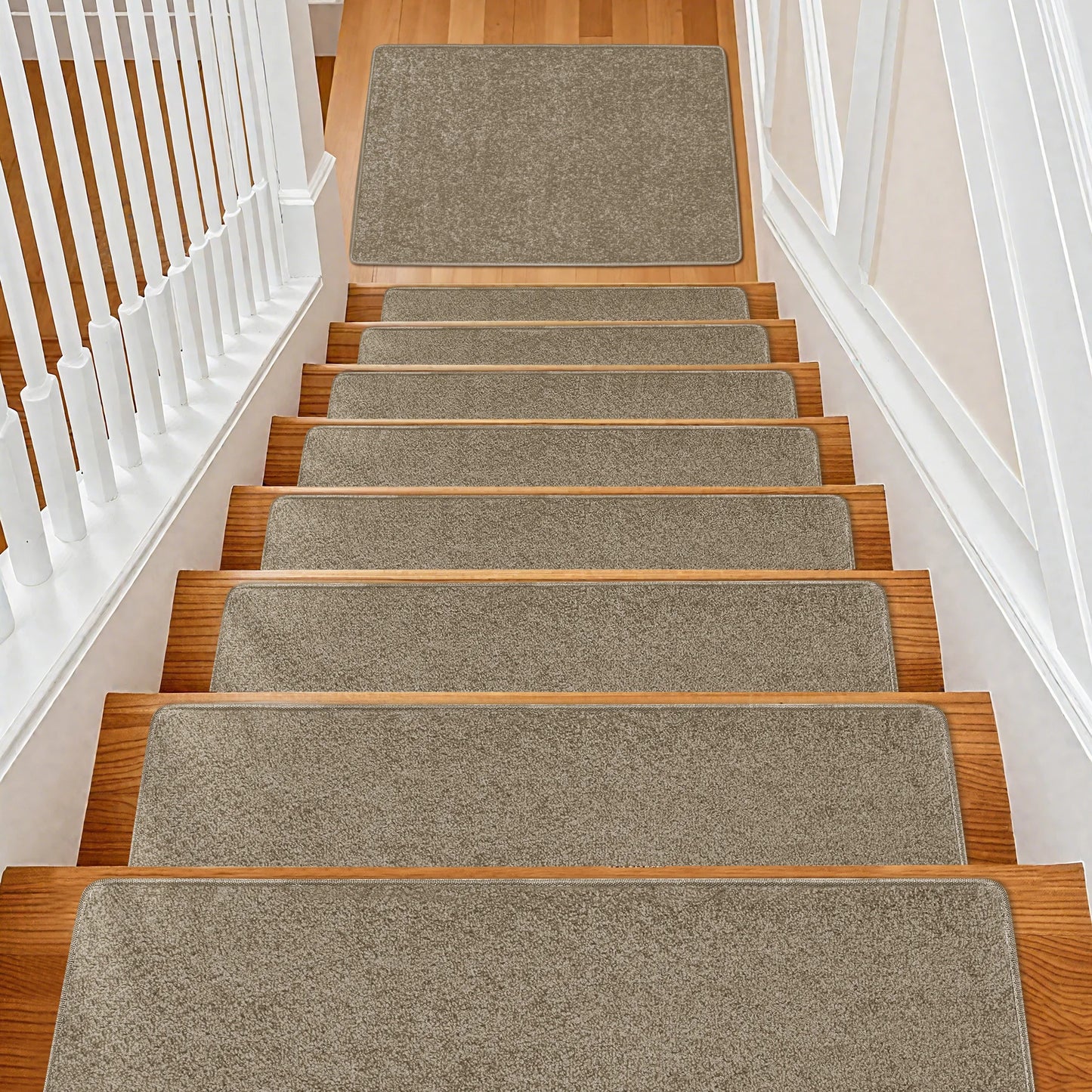 NONECN Luxury Carpet Stair Treads Non Slip Indoor Protectors
