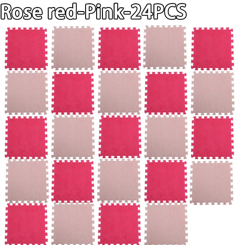 Plush Puzzle Foam Mat Area Rug For Living Room And Bedroom Decor
