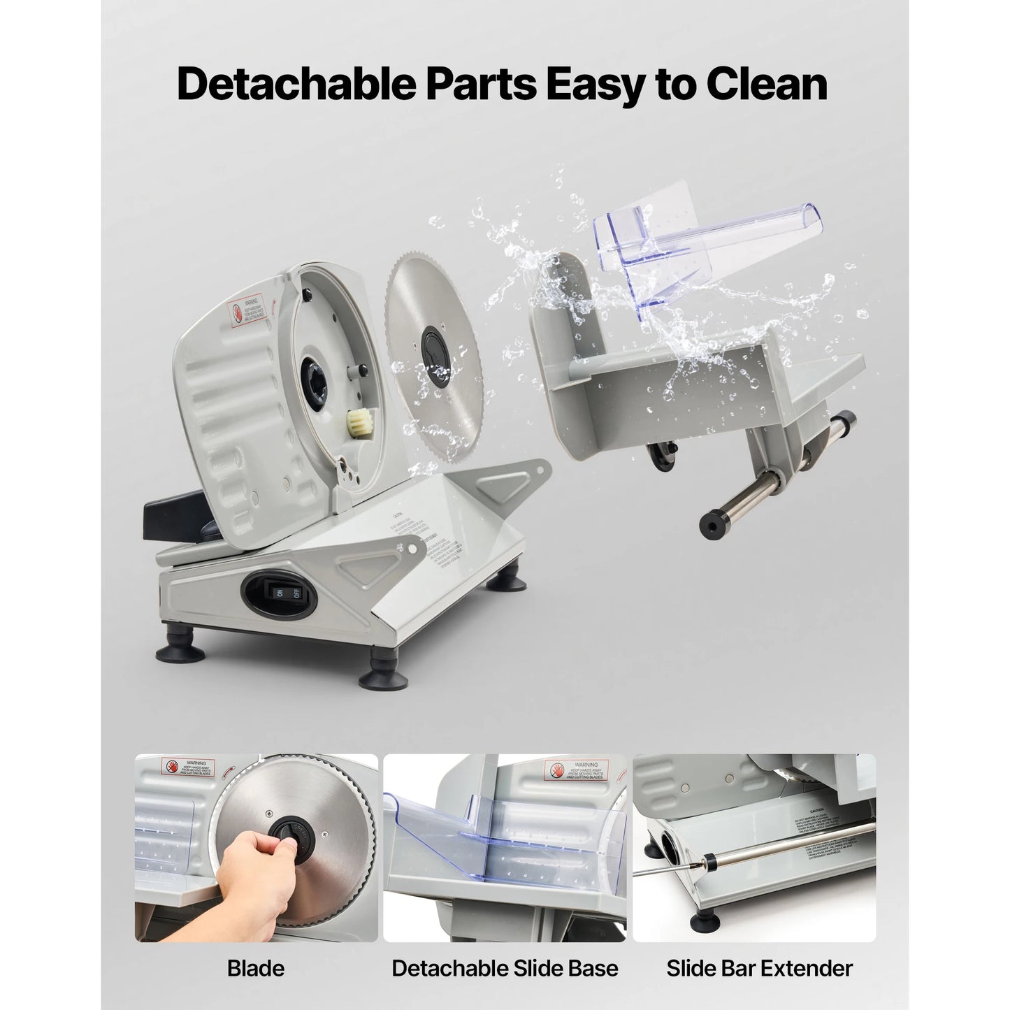 SucceBuy Electric Meat Slicer With SUS420 Blades For Deli