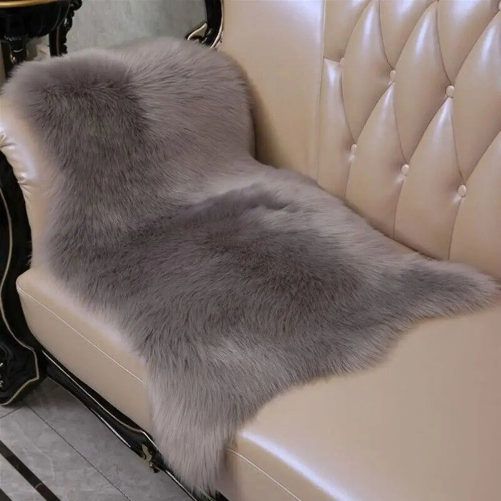 Washable Fluffy Faux Fur Shag Carpet Non Slip For Bedroom