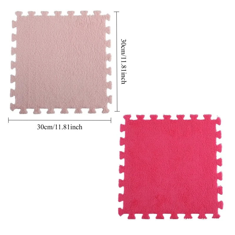 Plush Puzzle Foam Mat Area Rug For Living Room And Bedroom Decor
