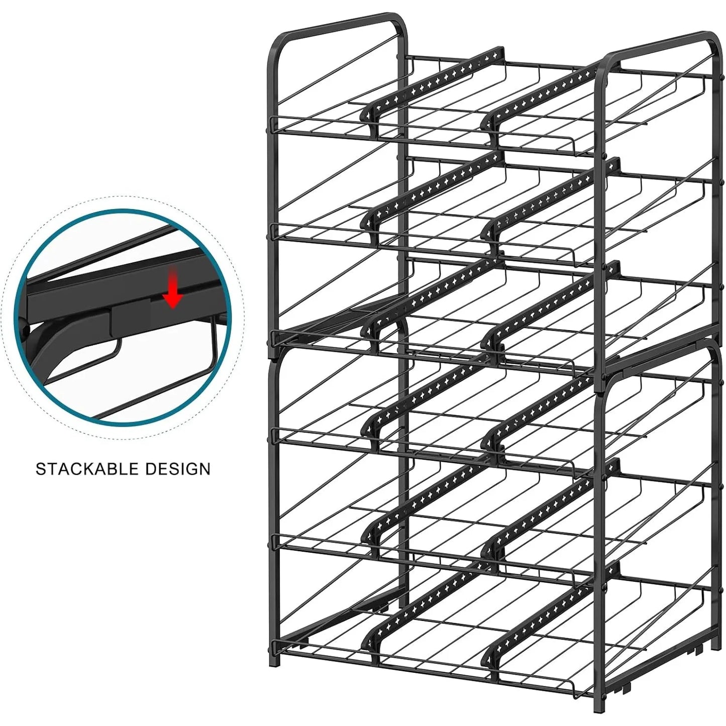 Stackable Can Organizer 2-Pack For 36 Cans