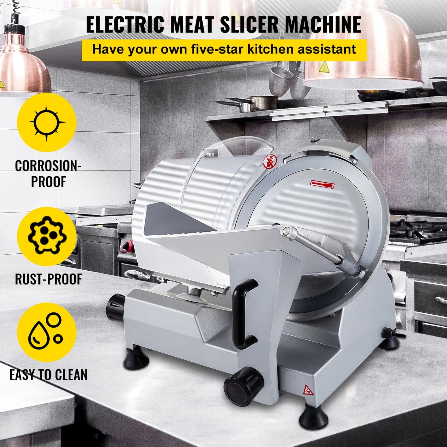 SucceBuy Meat Slicer 320W Electric Deli For Meat And Cheese