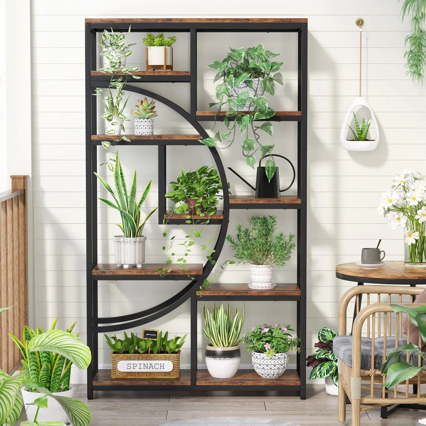 Tribesigns 5-Tier Industrial Etagere Bookcase Freestanding
