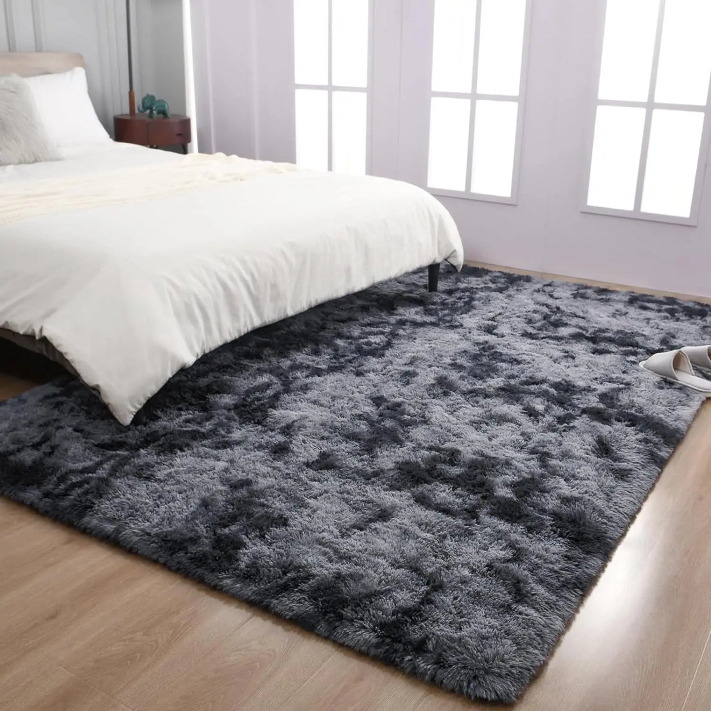 Soft Plush Living Room Rug Non Slip Thick Carpet Tie Dye Pattern
