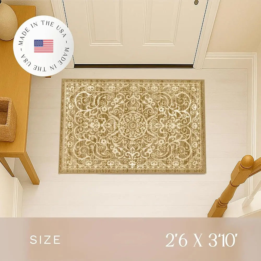 DIXSG Pelham Vintage Kitchen Rugs Non Slip Area Carpet