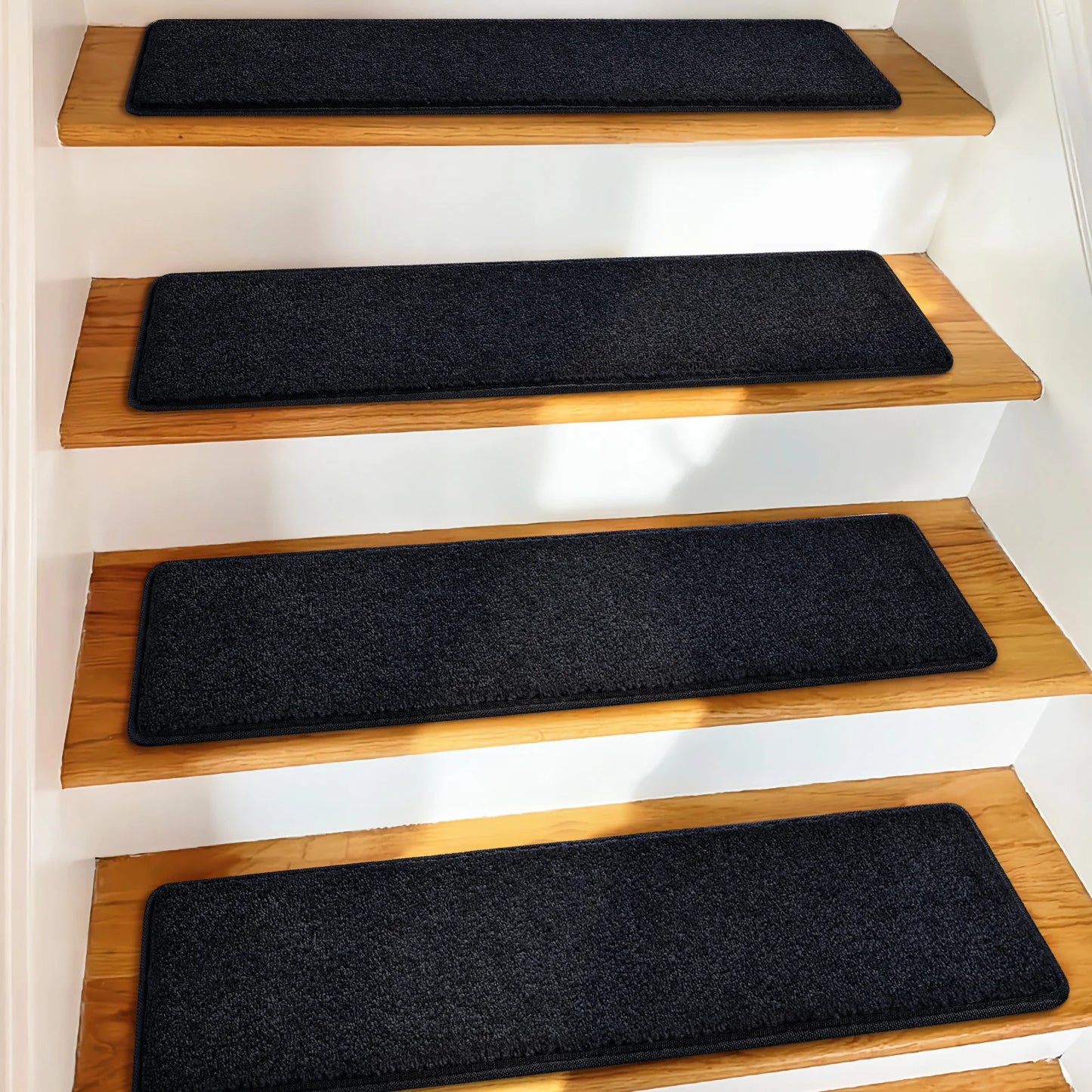 NONECN Luxury Carpet Stair Treads Non Slip Indoor Protectors