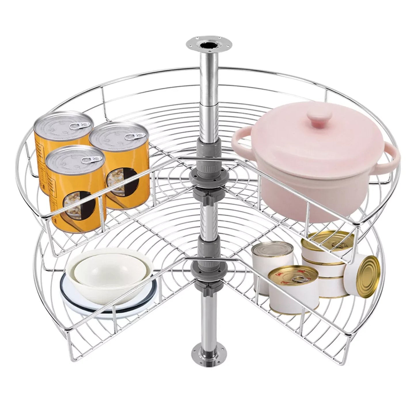 Kitchen Base Cabinet Corner Organizer Rack Iron Heavy Duty