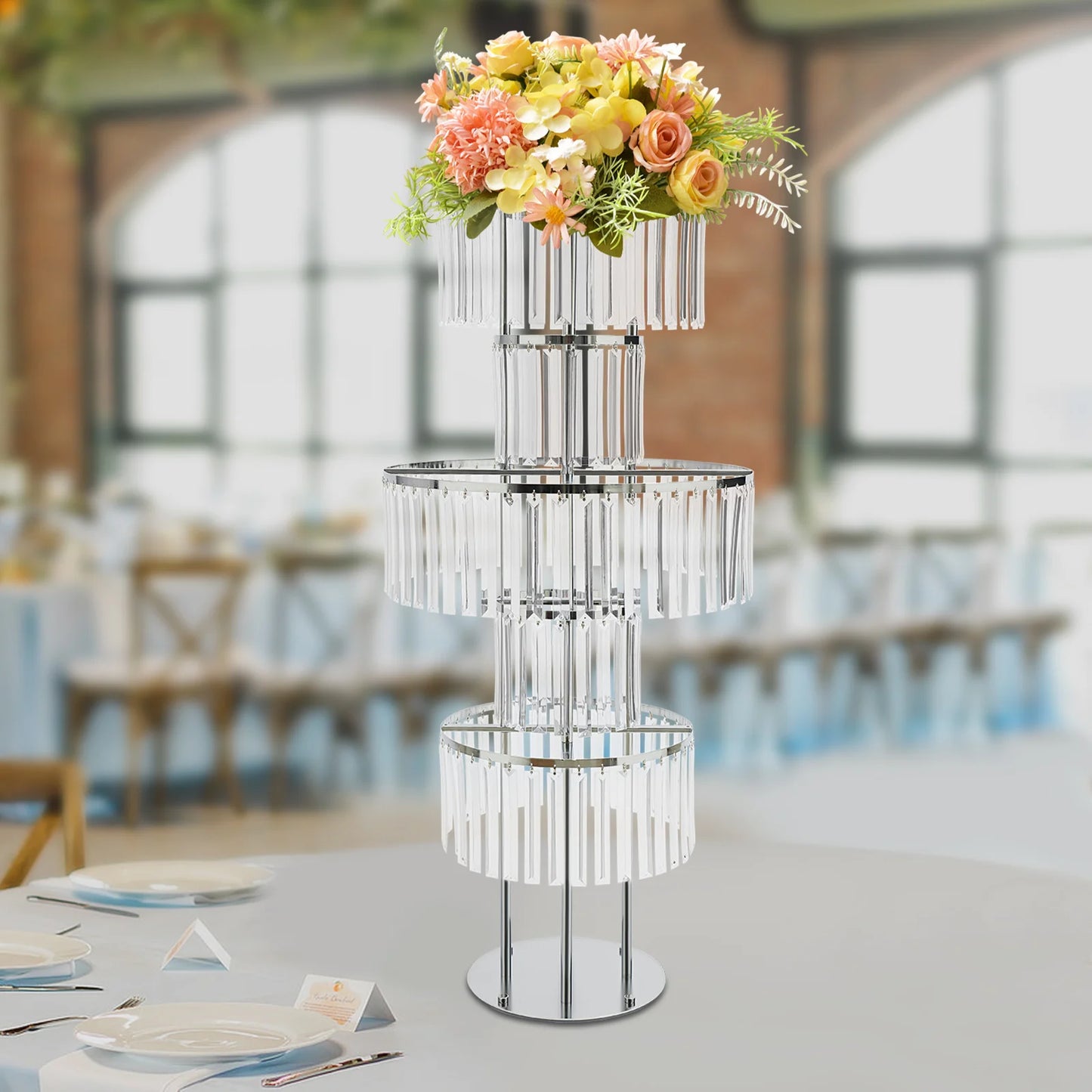 5-Tier Wedding Centerpiece Stand Acrylic Flower Vase