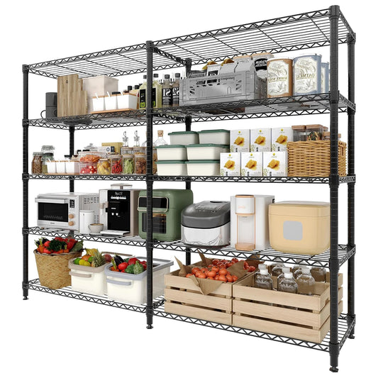TWISTER.CK Heavy Duty 4 Tier Metal Adjustable Storage Shelving Unit