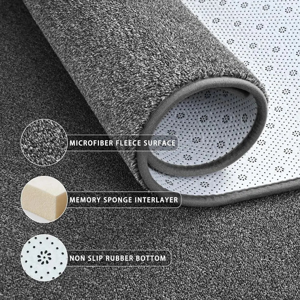 Memory Foam Rug Washable Non Slip Minimalist Shag for Home