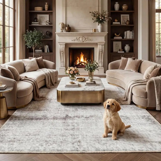 Modern Abstract Area Rug for Living Room and Bedroom