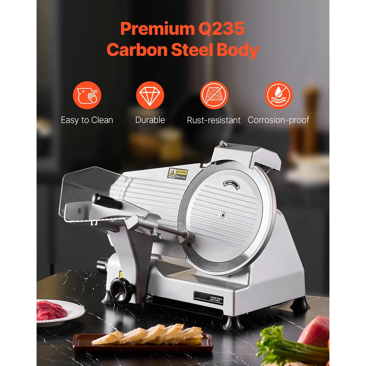 SucceBuy 180W Commercial Meat Slicer With Premium 65Mn Blade