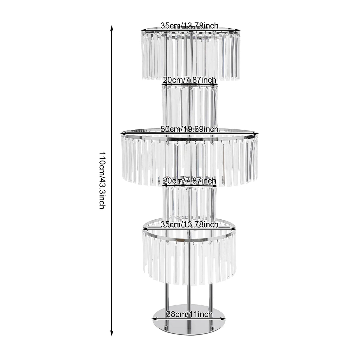 5-Tier Wedding Centerpiece Stand Acrylic Flower Vase