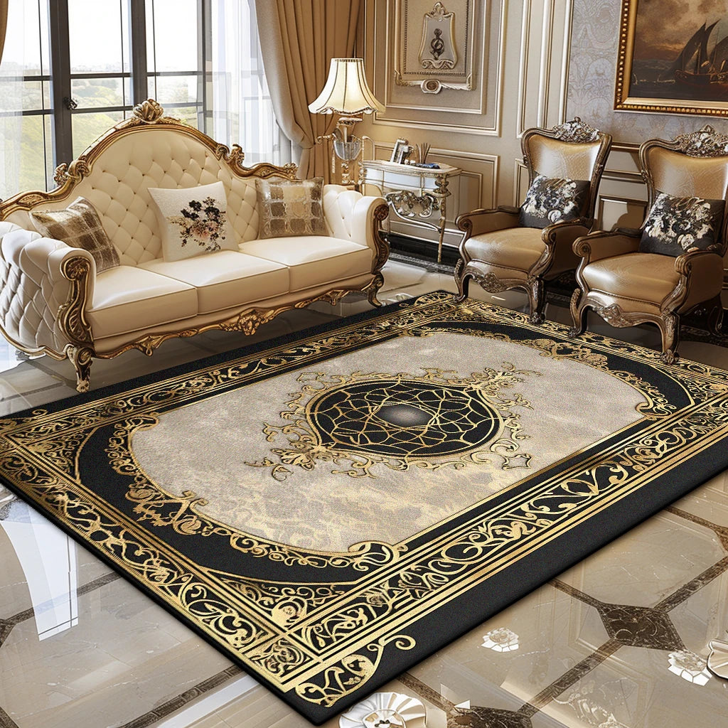 European Luxury Living Room Carpet Soft Fluffy Floor Rug