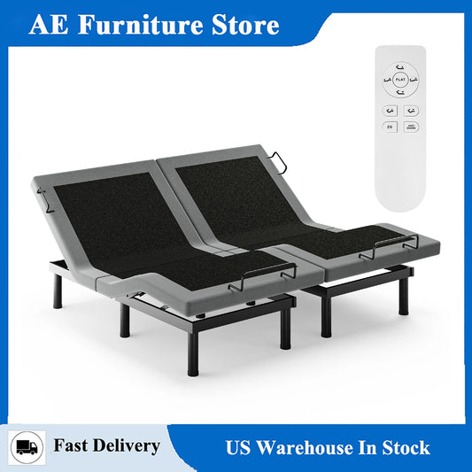 Furgle Twin Split Adjustable Bed Frame With Remote