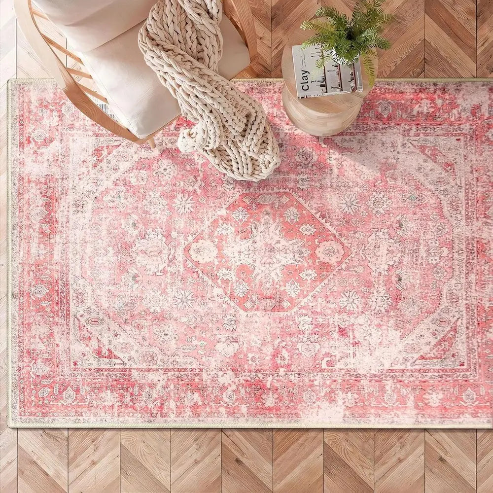 Bohemian Area Rug For Girls Bedroom Washable Non Slip