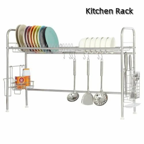 Two Tier Dish Drying Rack Stainless Steel For Countertop