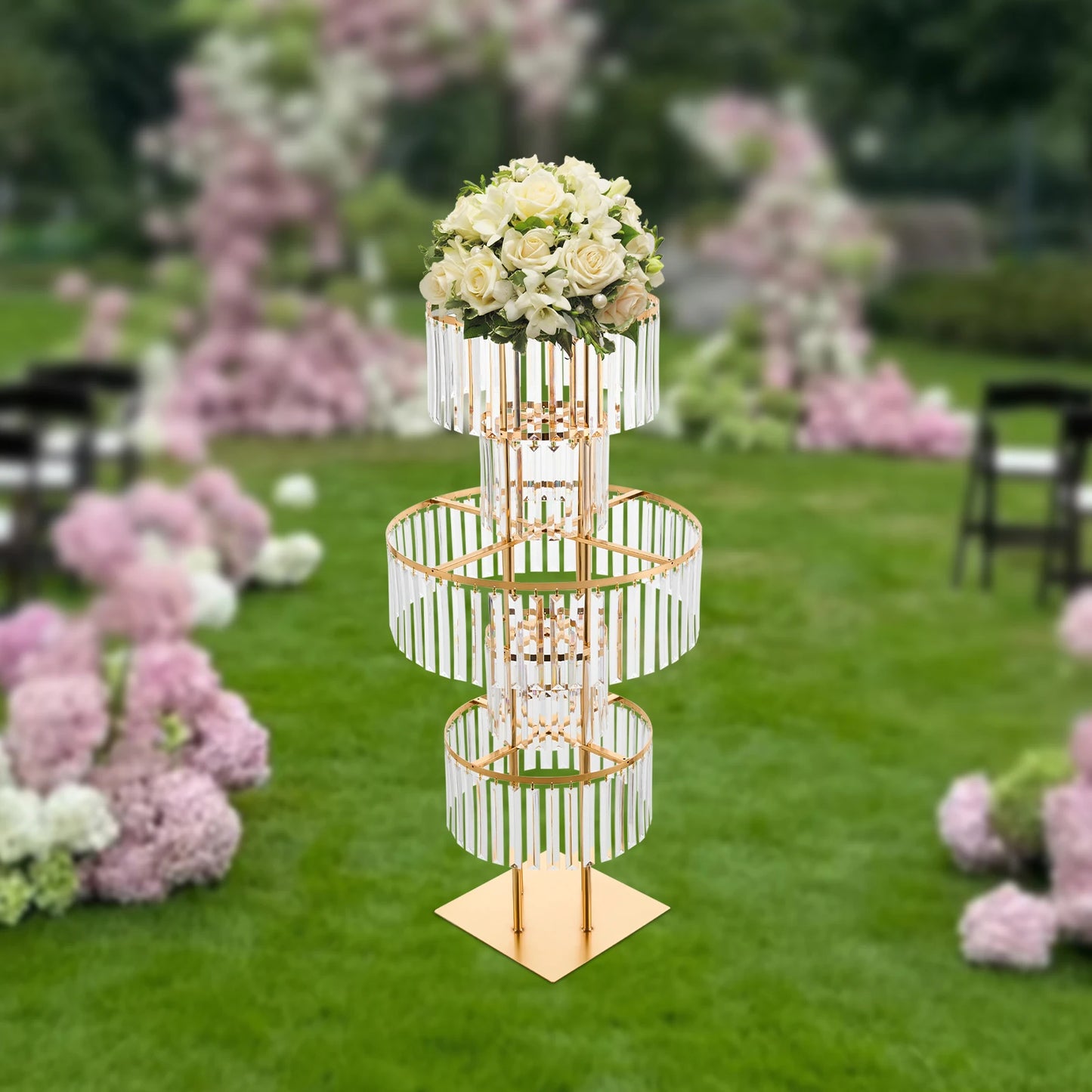 5-Tier Wedding Centerpiece Stand Acrylic Flower Vase