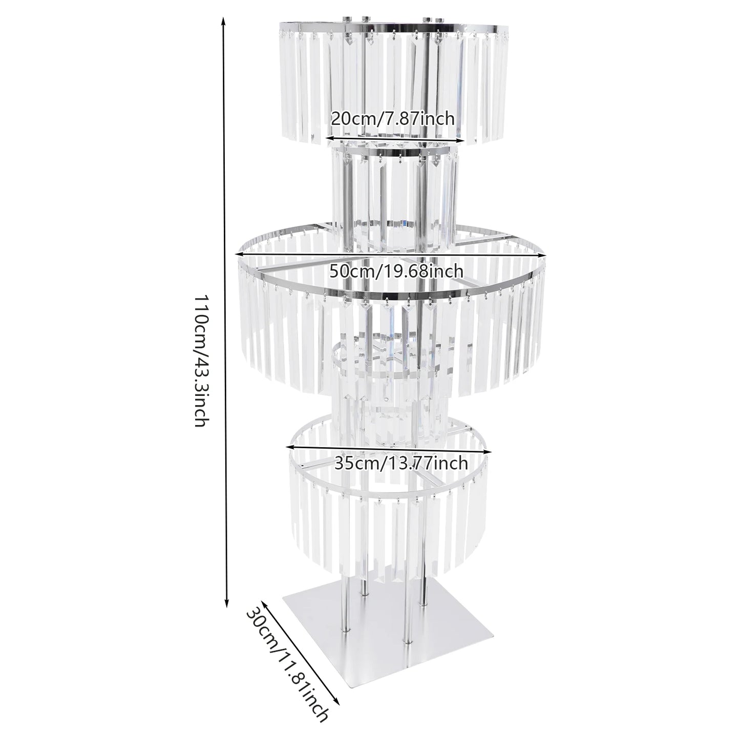 5-Tier Wedding Centerpiece Stand Acrylic Flower Vase