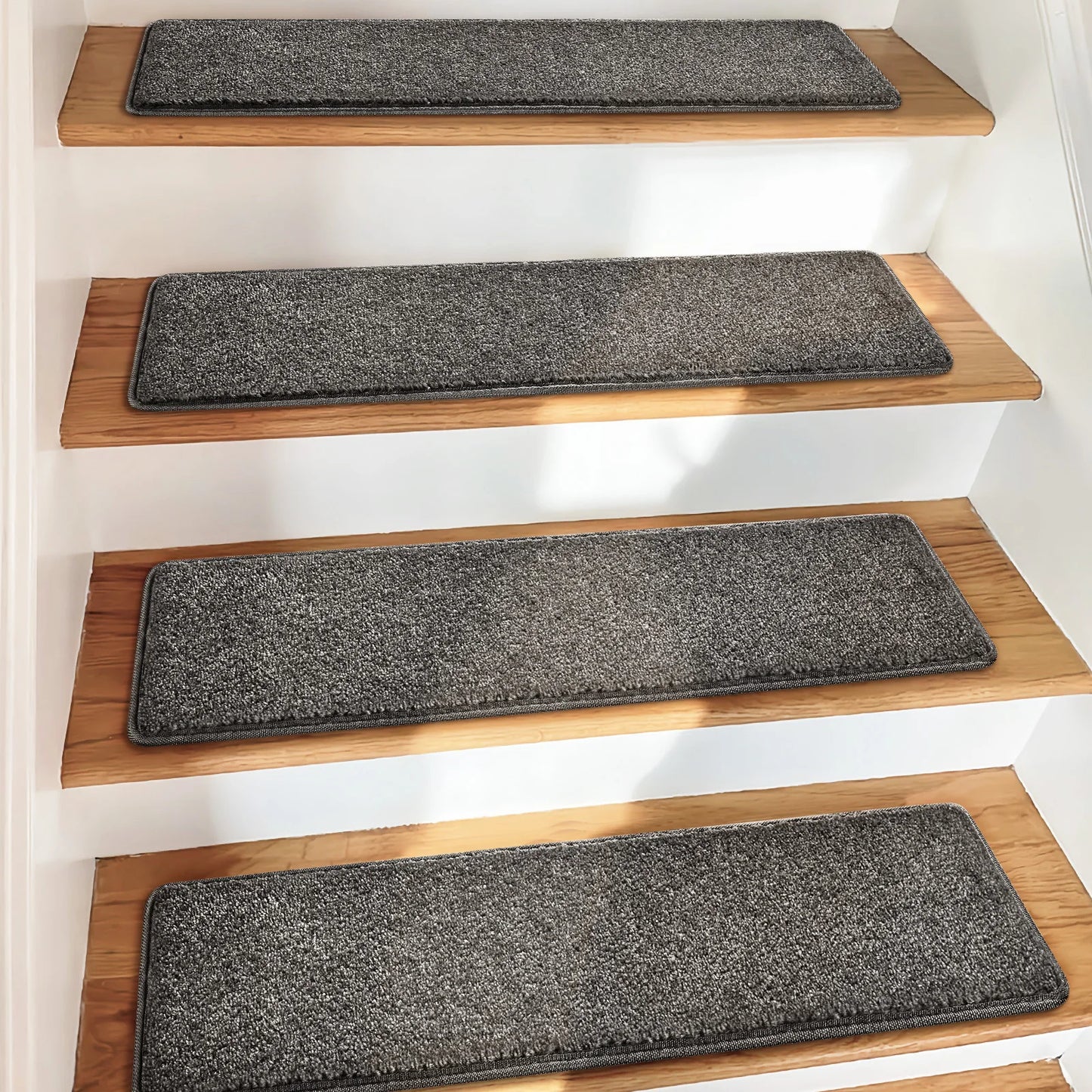NONECN Luxury Carpet Stair Treads Non Slip Indoor Protectors