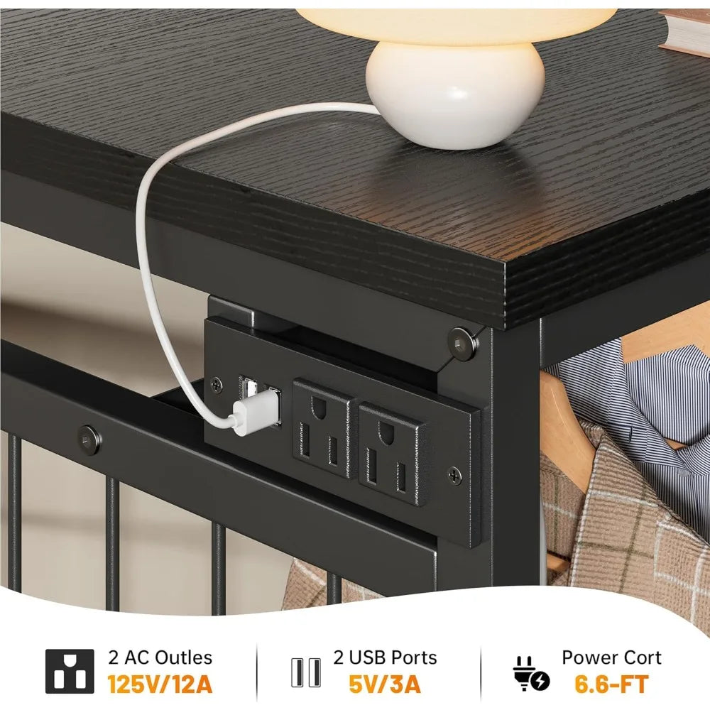 Chengwei Modern Dresser With LED Lights And Charging Station