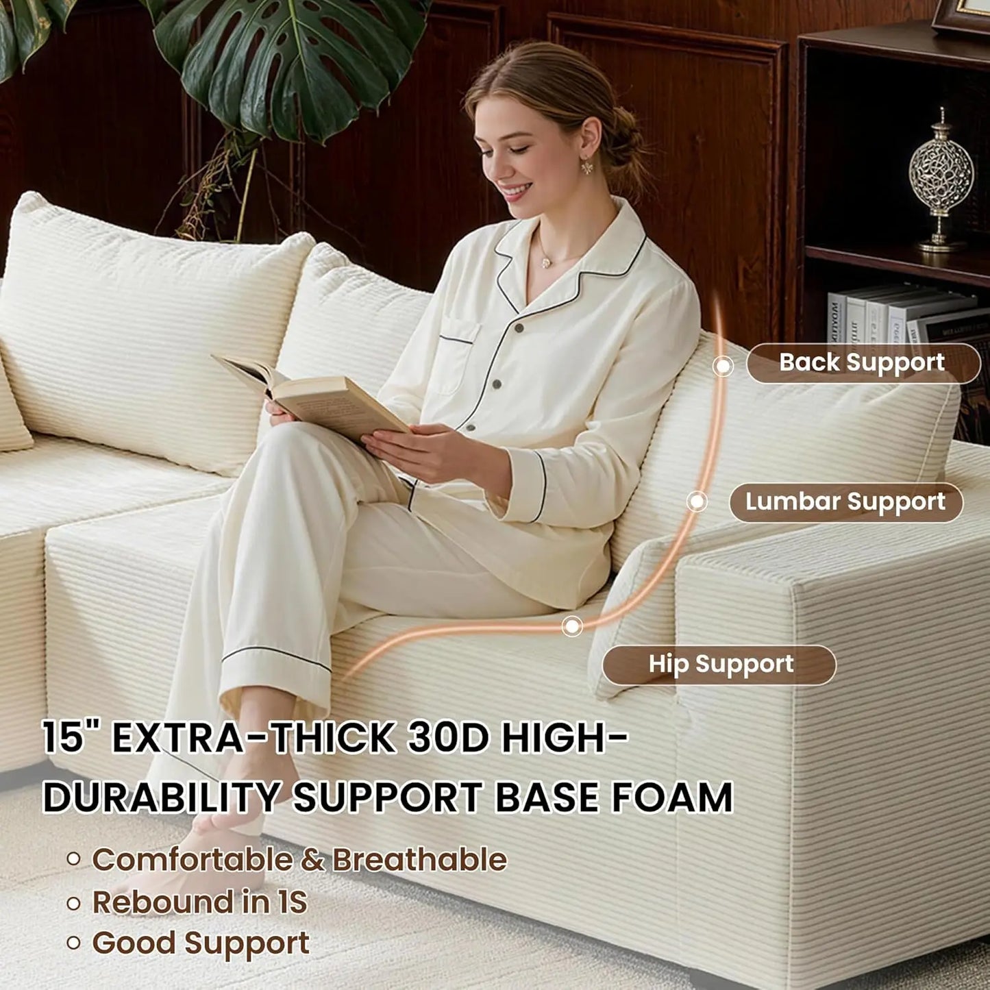Cloud Sectional L Shaped Couch Modular Living Room Sofa