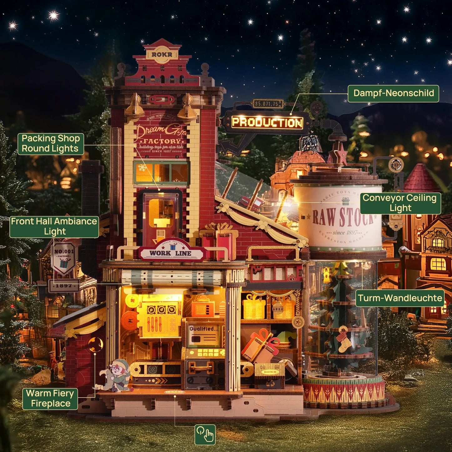 Robotime Rokr Dream 3D Wooden Puzzle with Light and Music